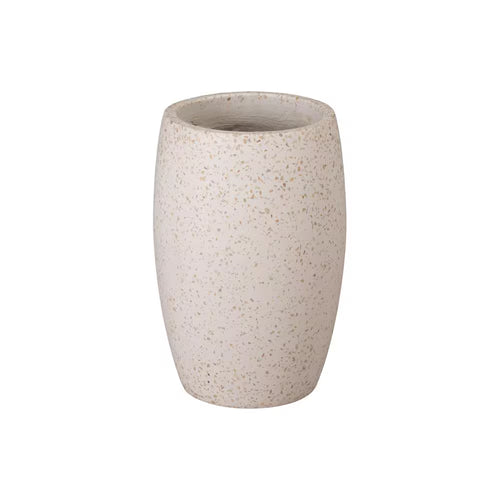 12 In. L X 17 In. H Yellow Terrazzo round Planter