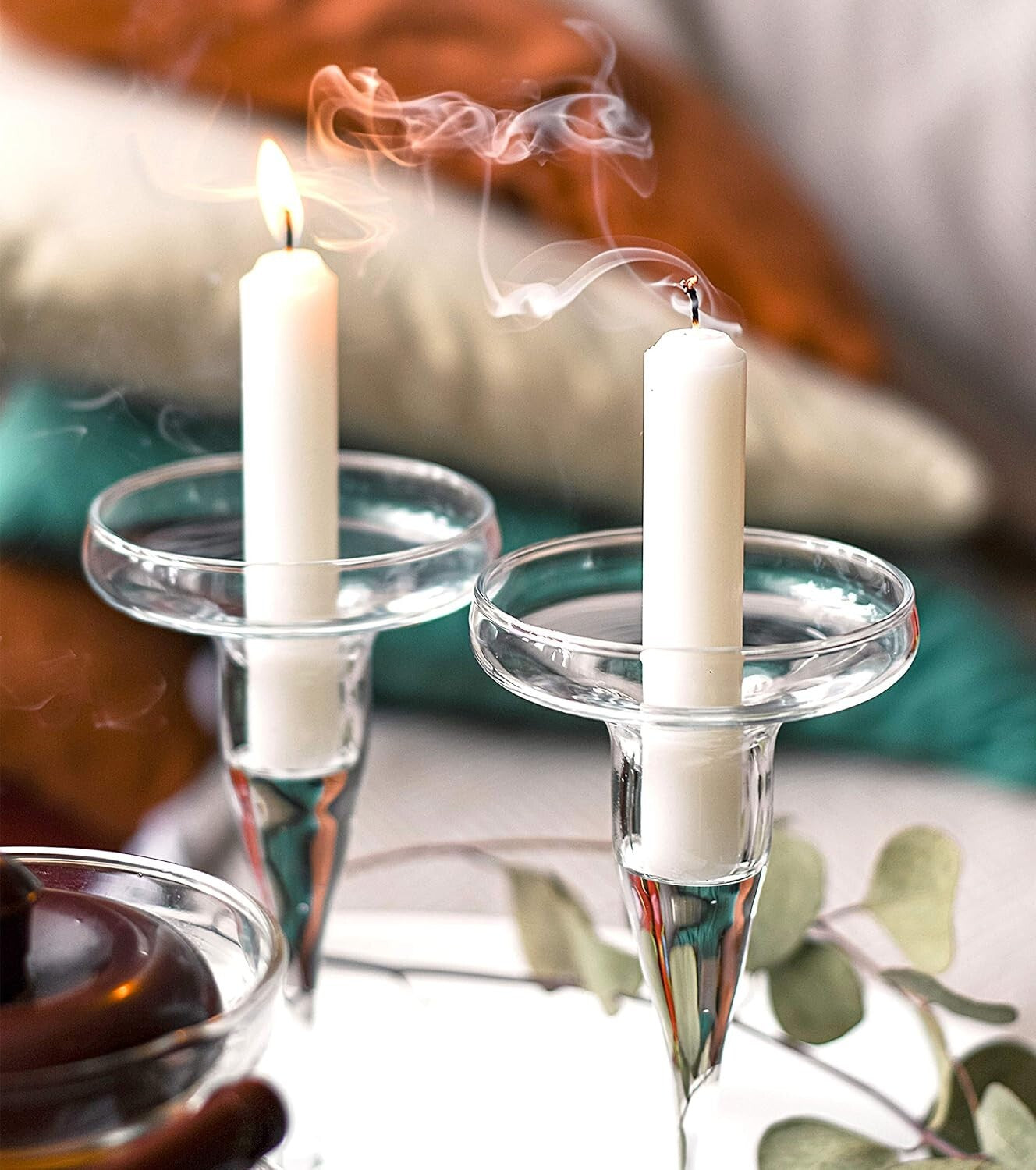 Emergency Candles 24 Pack White Short Taper Candles Unscented Home Emergency Kit