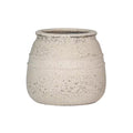 11 in H Hestia S Fiberstone Mediterranean Planter Indoor/Outdoor, Chalk White
